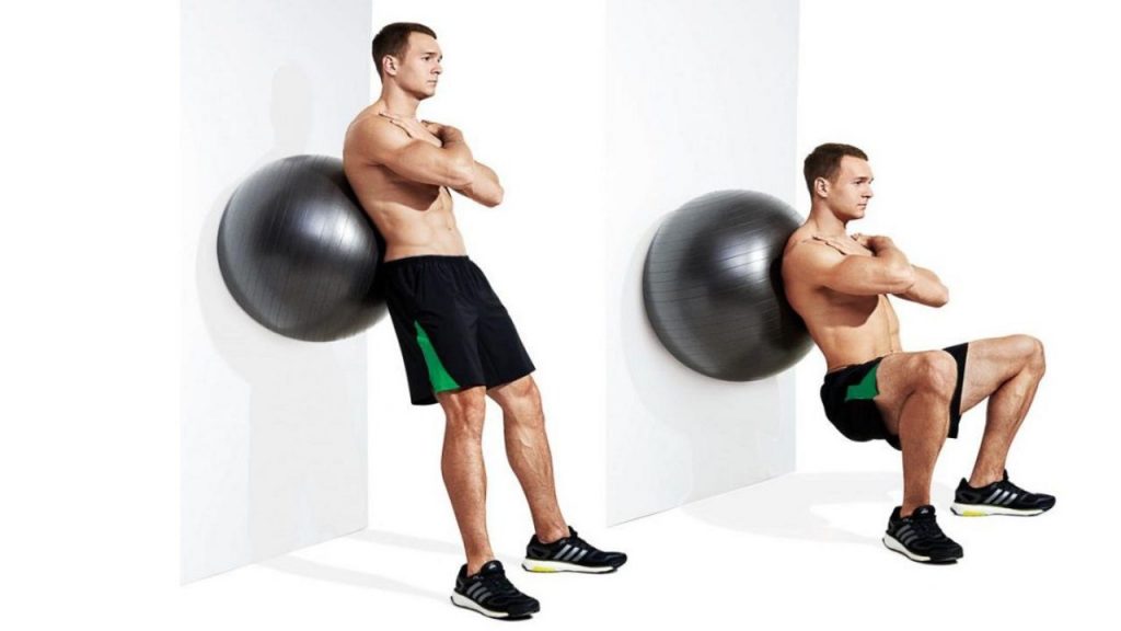 Squats with Exercise Ball - Workouts with Injury Risks