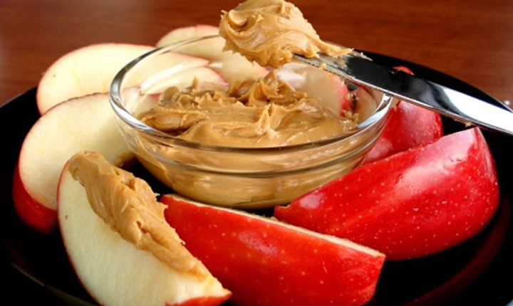 Apples & Peanut Butter - Healthy snacks for work 